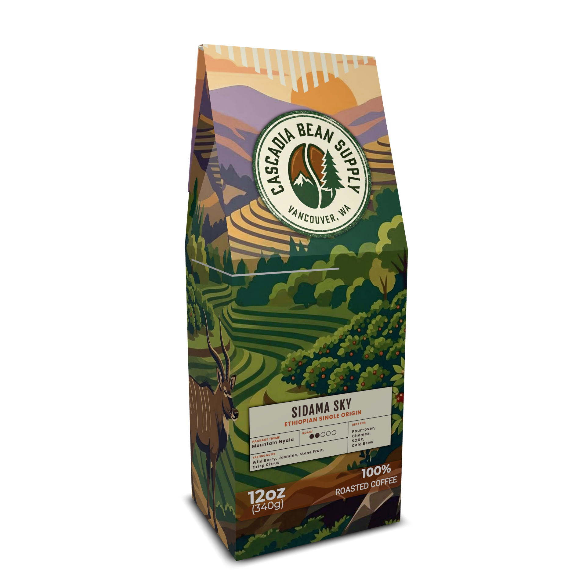 Sidama Sky Ethiopia Single Origin Coffee | Cascadia Bean Supply
